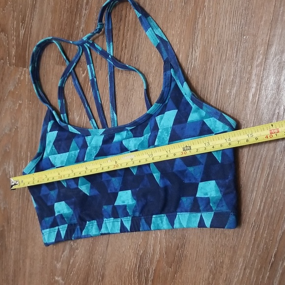 (M) Shambhala Geometric Print Athleisure Sports Bra Lightly Padded Yoga Leisure - Picture 5 of 7